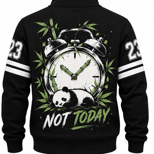 Maybe Tomorrow Sleepy Panda Half-Zip Sweatshirt