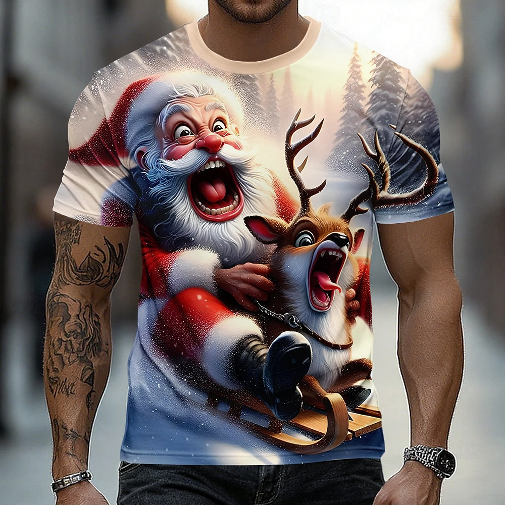 Santa and Reindeer Gift Run T-Shirt