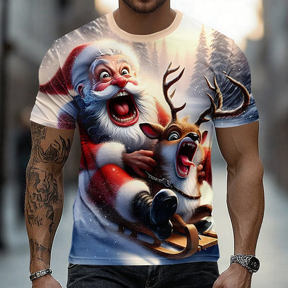 Santa and Reindeer Gift Run T-Shirt
