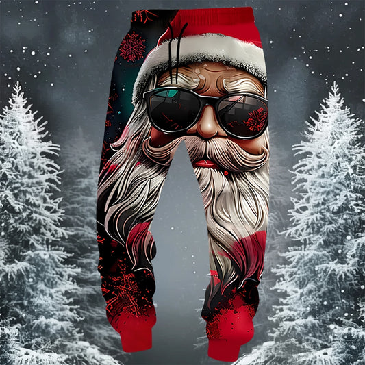 Santa Sunglasses Christmas Joggers