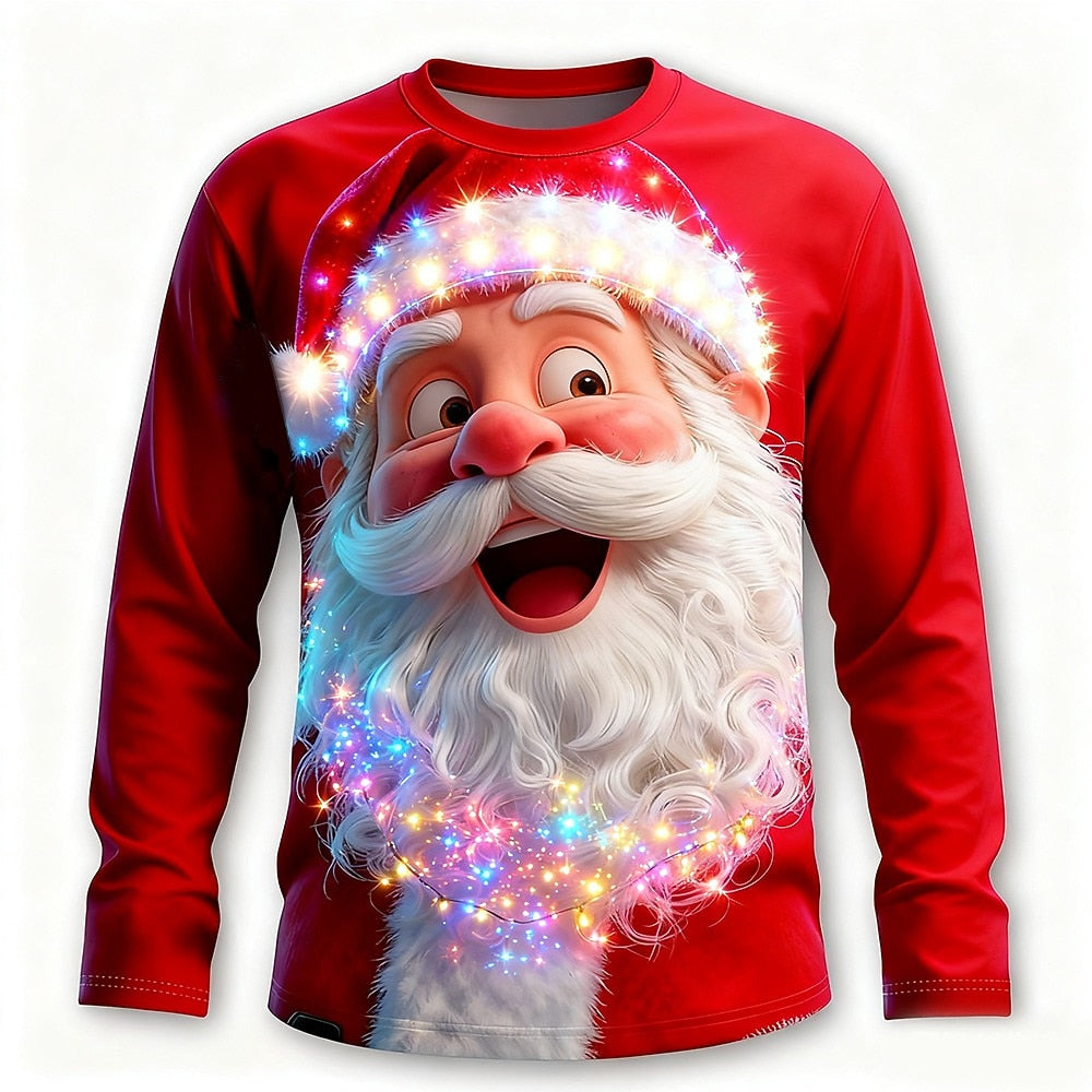 Goofy Christmas Faces Long Sleeve T-Shirt