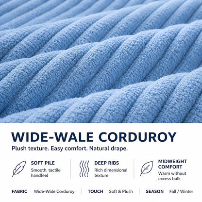 Wide Rib Drawstring Corduroy Pants