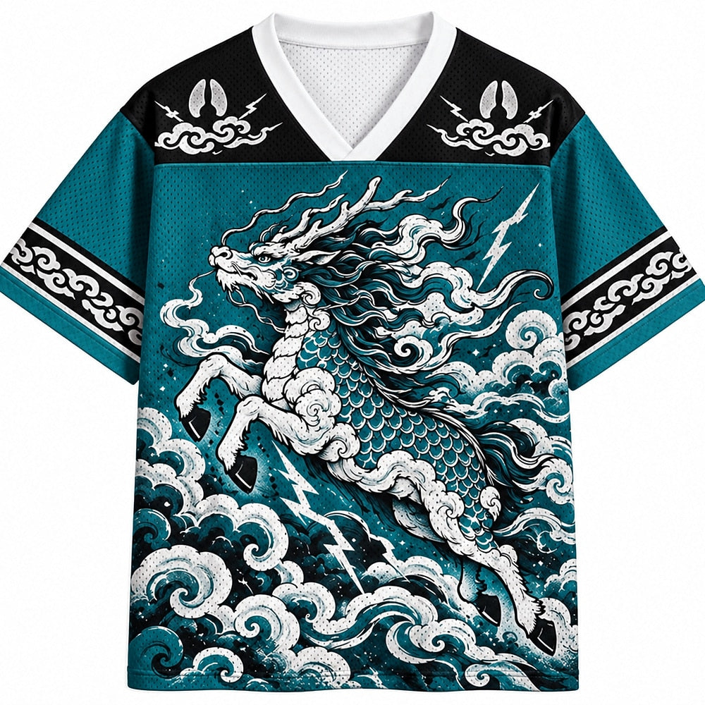 Dragon Ocean Wave Mesh Jersey