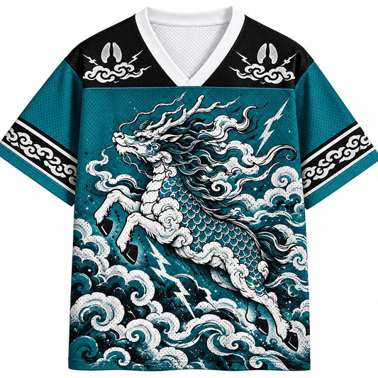 Dragon Ocean Wave Mesh Jersey