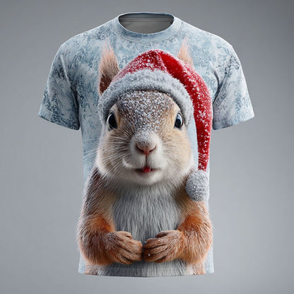 Laughing Santa Squirrel T-Shirt
