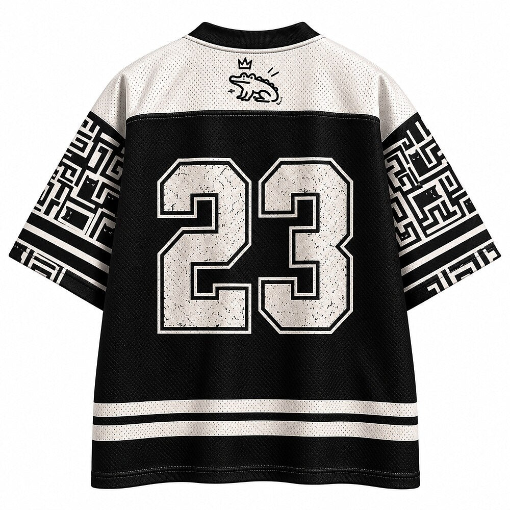 Men's Frog Number Funny Graphic V-Neck Sports Jersey