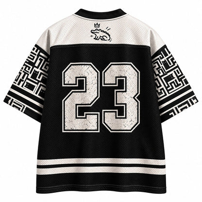 Men's Frog Number Funny Graphic V-Neck Sports Jersey