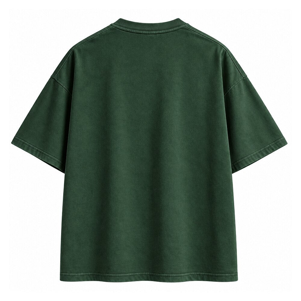 Red Sun Crane Waves Heavyweight T-Shirt