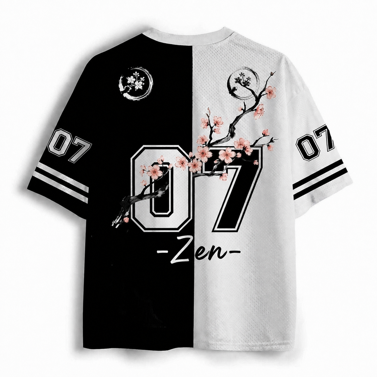 Japanese Style Spirit Kanji V-Neck Sports Jersey