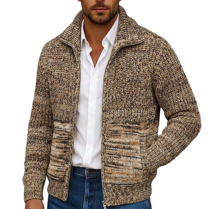 Marled Zip-Up Cardigan