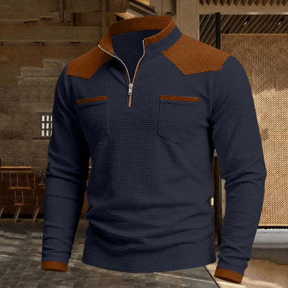 Contrast Yoke Utility Waffle Polo