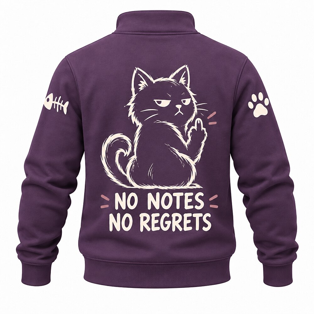 My Rules My Mood Cat Half-Zip Sweatshirt