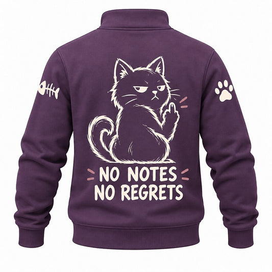 My Rules My Mood Cat Half-Zip Sweatshirt