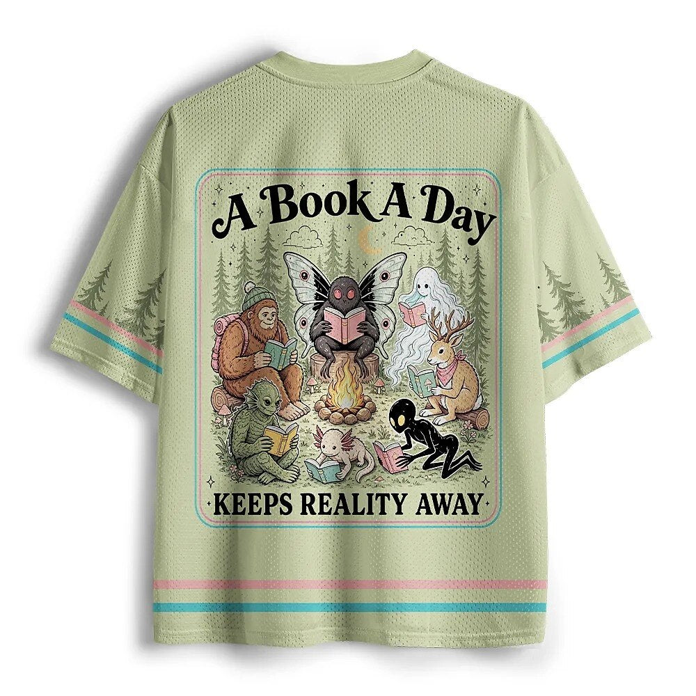 Men's A Book a Day Graphic Mesh Football Jersey