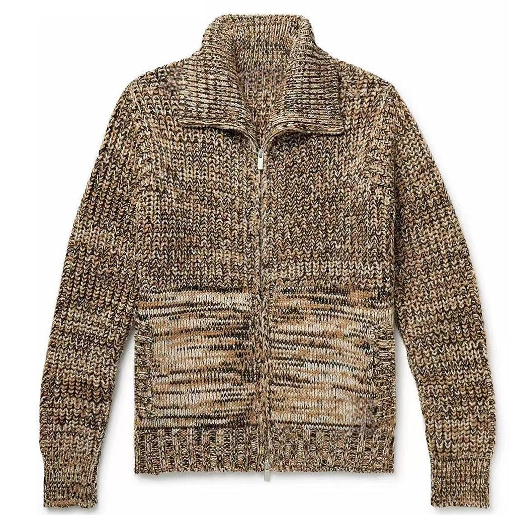Marled Zip-Up Cardigan