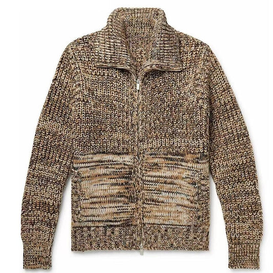 Marled Zip-Up Cardigan