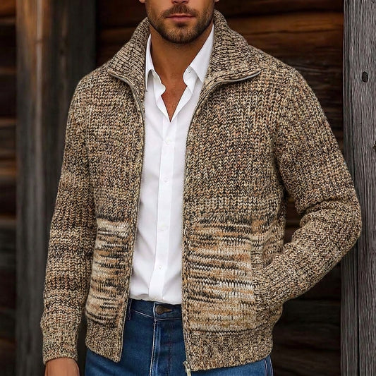 Marled Zip-Up Cardigan