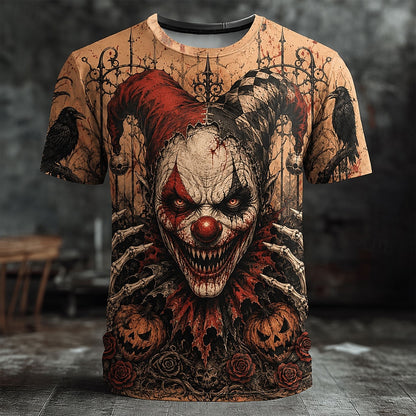 Halloween Men's Sinister Clown Carnival Graphic T-Shirt