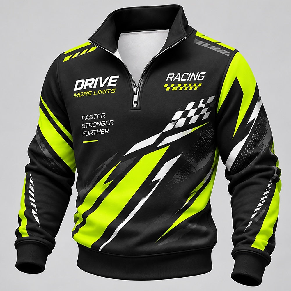 Born to Race Number 77 Half-Zip Sweatshirt
