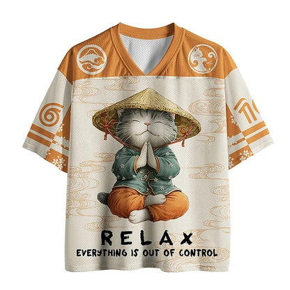 Men's Yellow Number Graphic Print Short Sleeve Sports Jersey T-Shirt