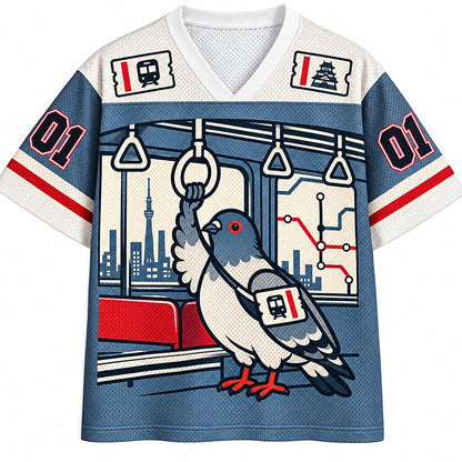 Subway Pigeon Number 01 V-Neck Mesh Jersey