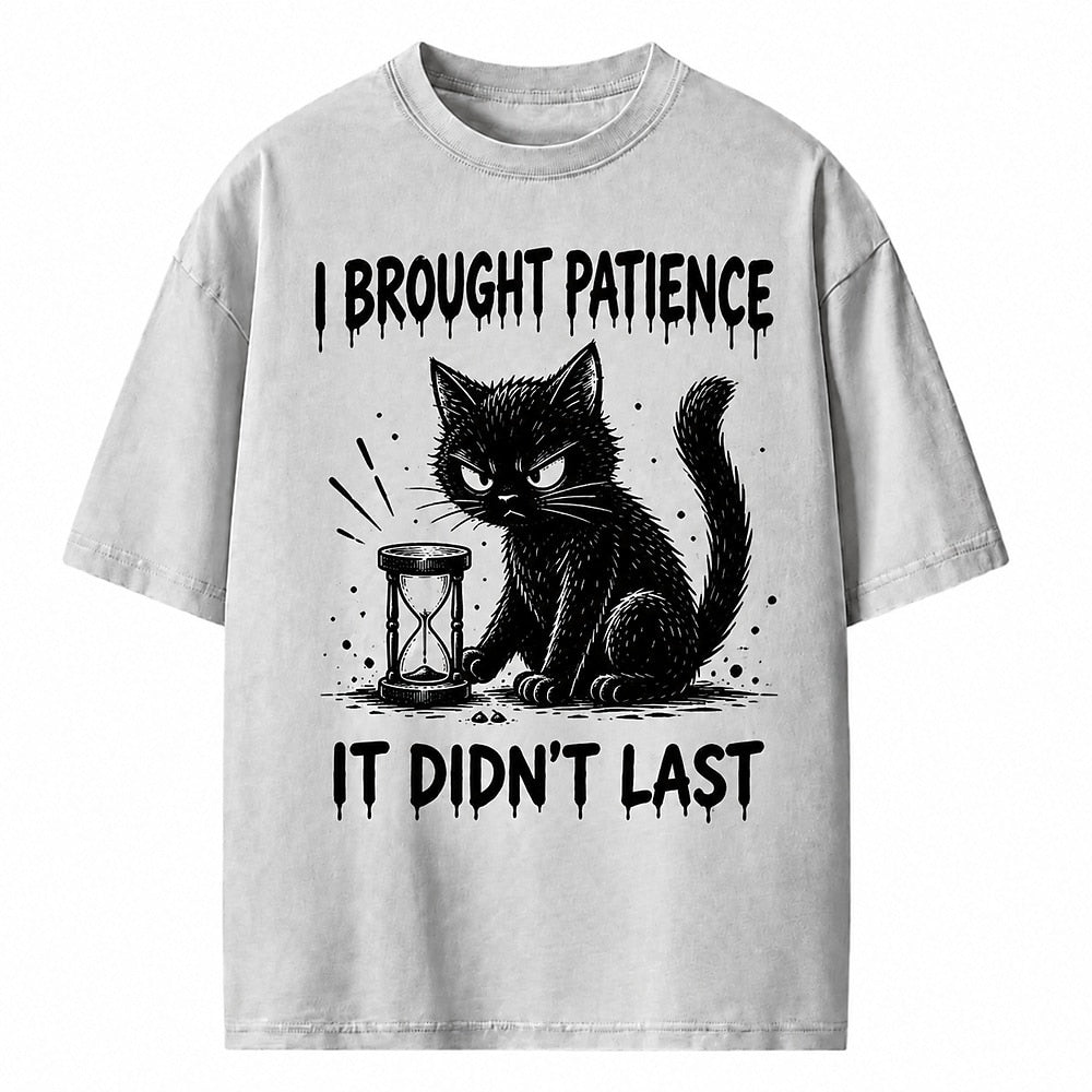 I Brought Patience It Didn't Last Cat Heavyweight T-Shirt