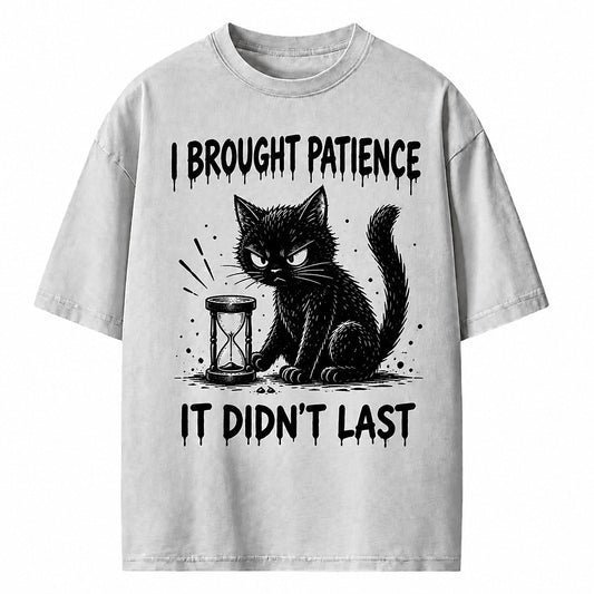 I Brought Patience It Didn't Last Cat Heavyweight T-Shirt