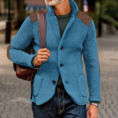Contrast Shoulder Knit Cardigan