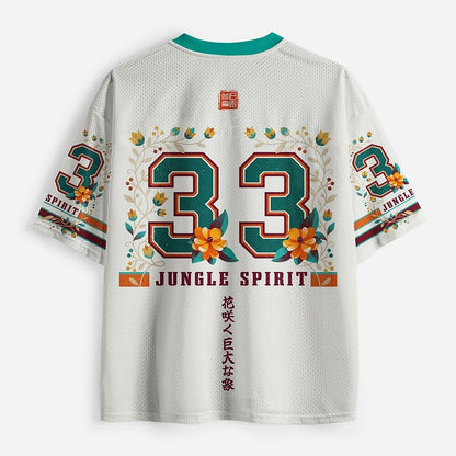 Men's Elephant Number Graphic V-Neck Sports Jersey