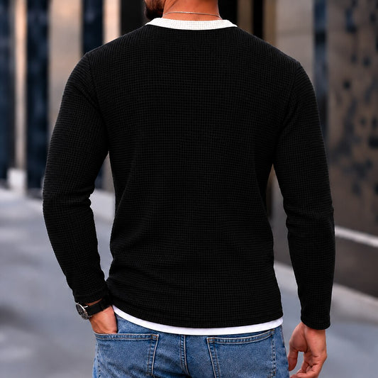 Zen Freedom Calligraphy Henley Long Sleeve T-Shirt