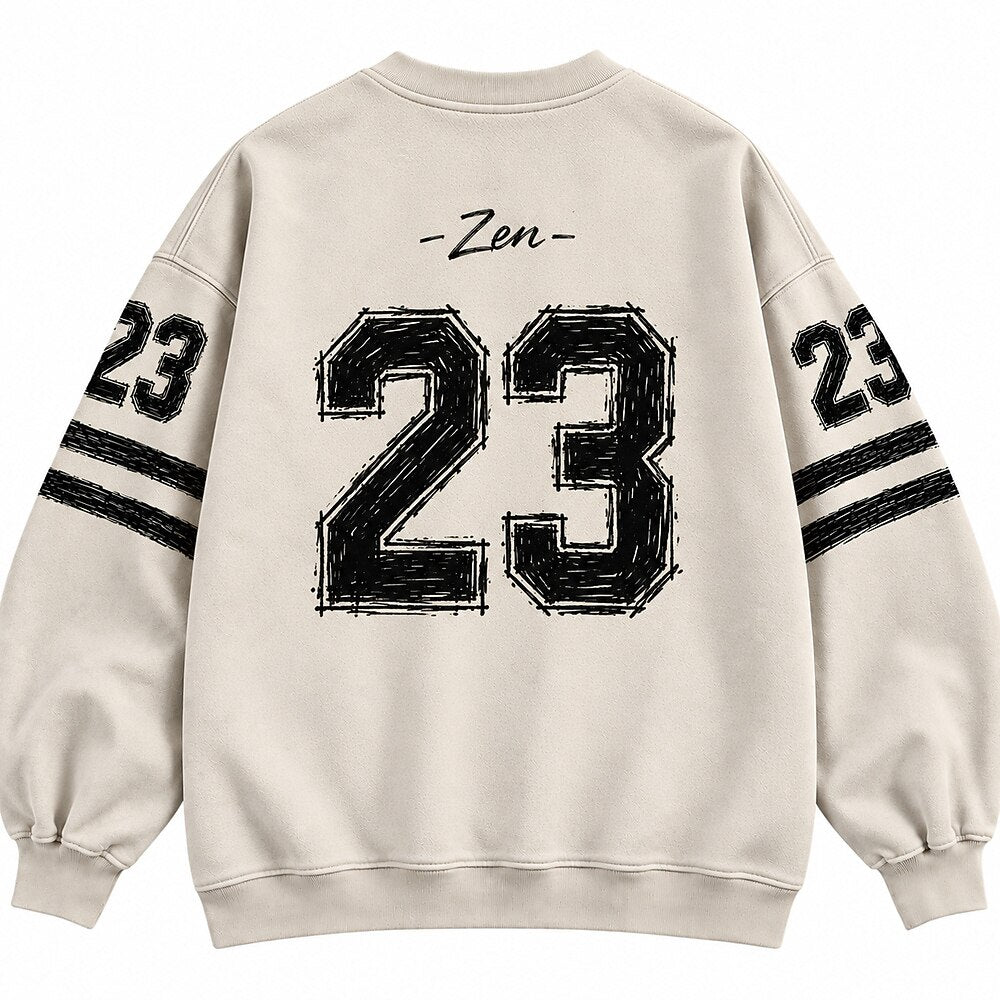 Zen Japanese Calligraphy Number 23 Crew Neck Sweatshirt