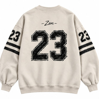 Zen Japanese Calligraphy Number 23 Crew Neck Sweatshirt
