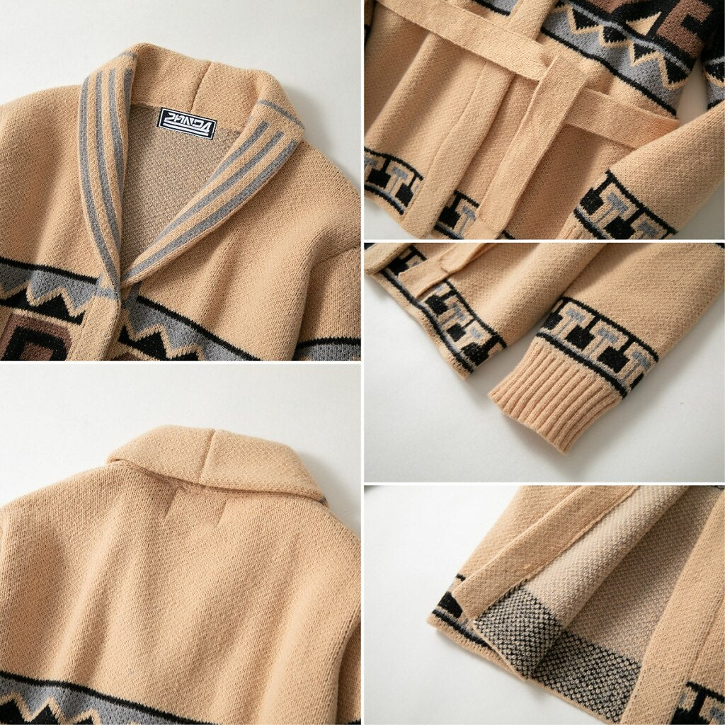Spiral Band Shawl Cardigan