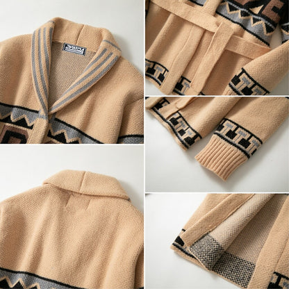 Spiral Band Shawl Cardigan