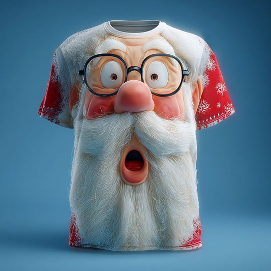 Wide-Eyed Santa Glasses T-Shirt