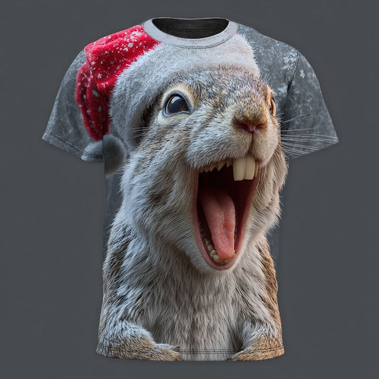 Laughing Santa Squirrel T-Shirt