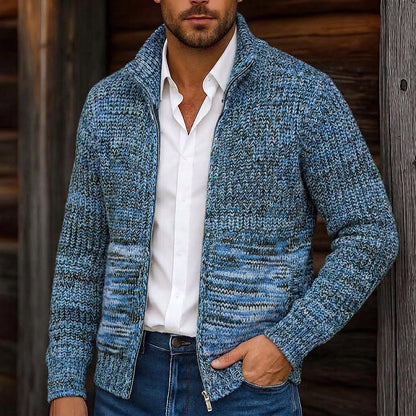 Marled Zip-Up Cardigan
