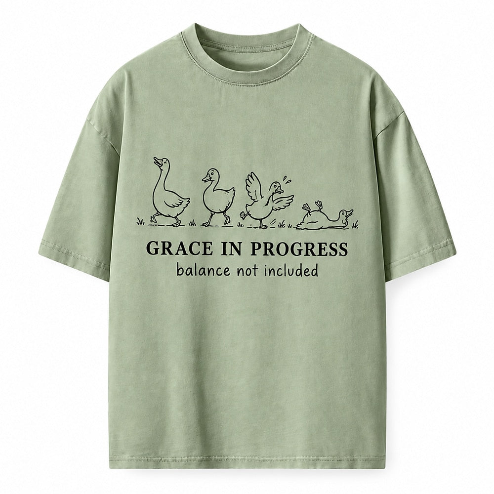 Grace in Progress Duck Heavyweight T-Shirt