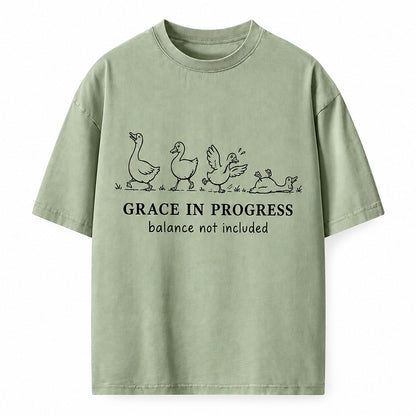 Grace in Progress Duck Heavyweight T-Shirt