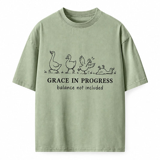 Grace in Progress Duck Heavyweight T-Shirt