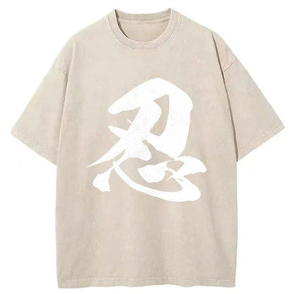 Japanese Style Ninja Shinobi Washed T-Shirt