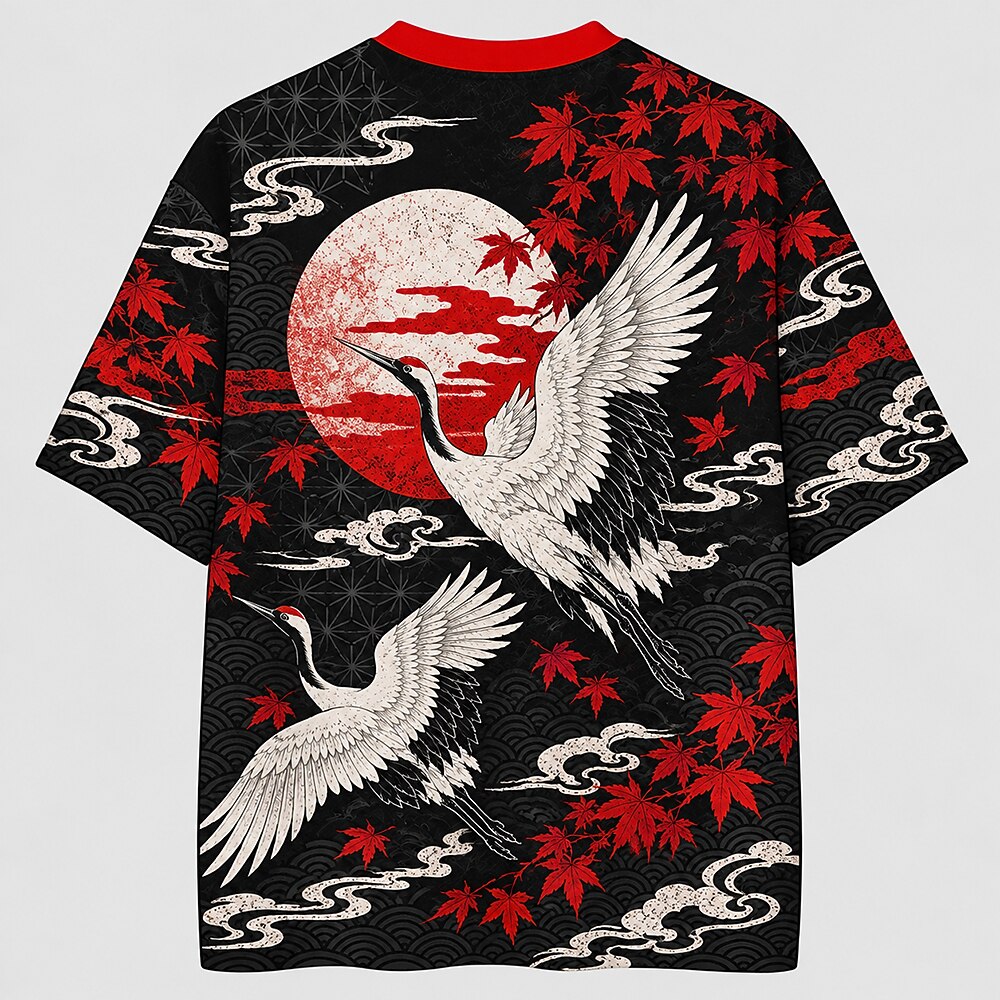 Men's Kanji Graphic V-Neck Sports Jersey