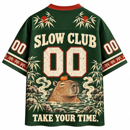 No Rush No Regrets Onsen Capybara Number 00 Mesh Jersey