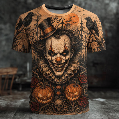 Halloween Men's Sinister Clown Carnival Graphic T-Shirt