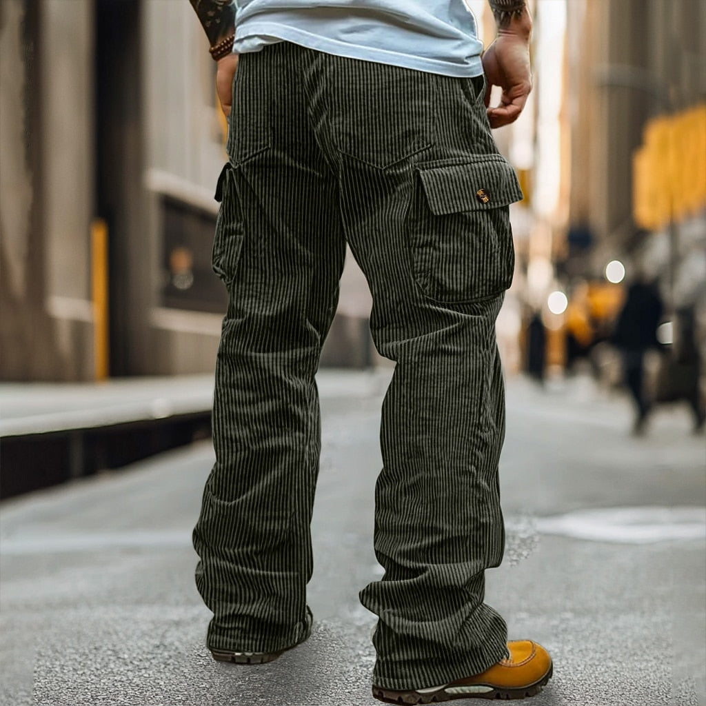 Relaxed Corduroy Utility Cargo Pants