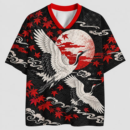 Men's Kanji Graphic V-Neck Sports Jersey