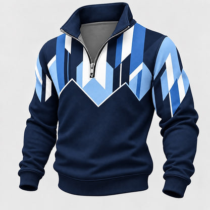 Angular Diamond Half-Zip Sweatshirt