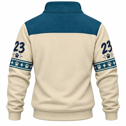 Very Busy Doing Nothing Cat Number 23 Half-Zip Sweatshirt