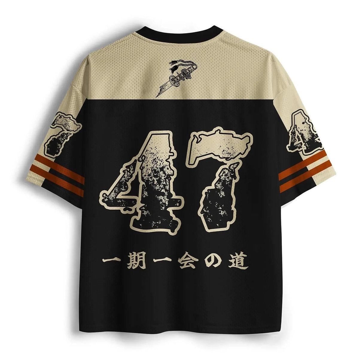 Men's Cyber Samurai Print Short Sleeve Streetwear Sports Jersey T-Shirt