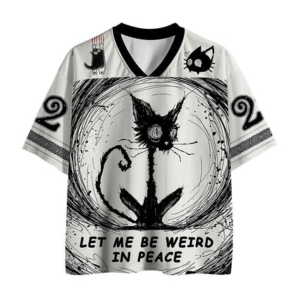 Men's Weird in Peace Graphic Mesh Football Jersey